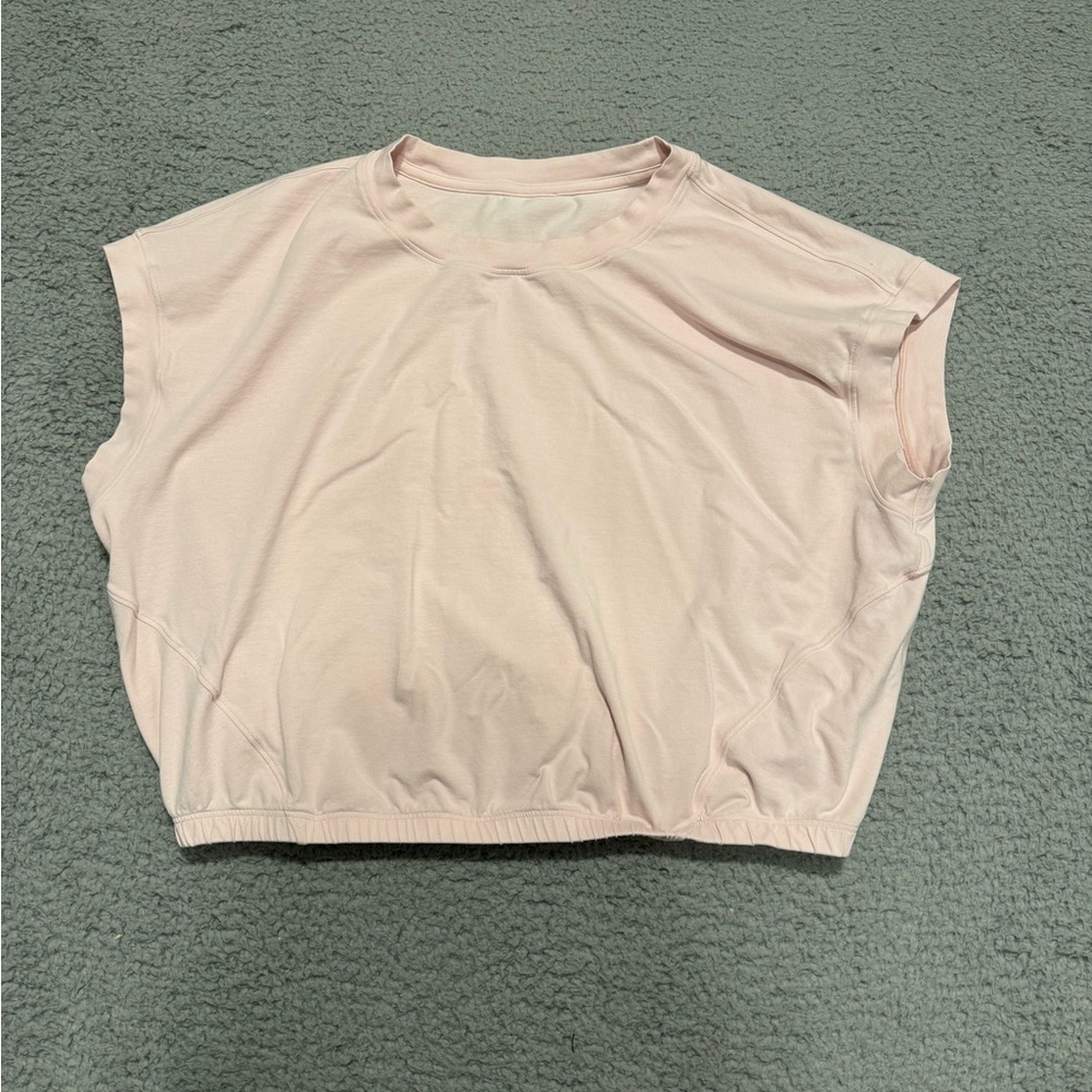 lululemon Wide-Sleeve Gathered Hem T-Shirt flush pink Size 8